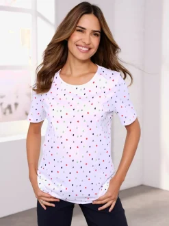T-shirt de loisirs motif à pois tendance