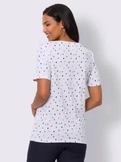 T-shirt de loisirs motif à pois tendance