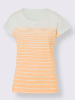 T-shirt à encolure ronde coupe décontractée aux épaules