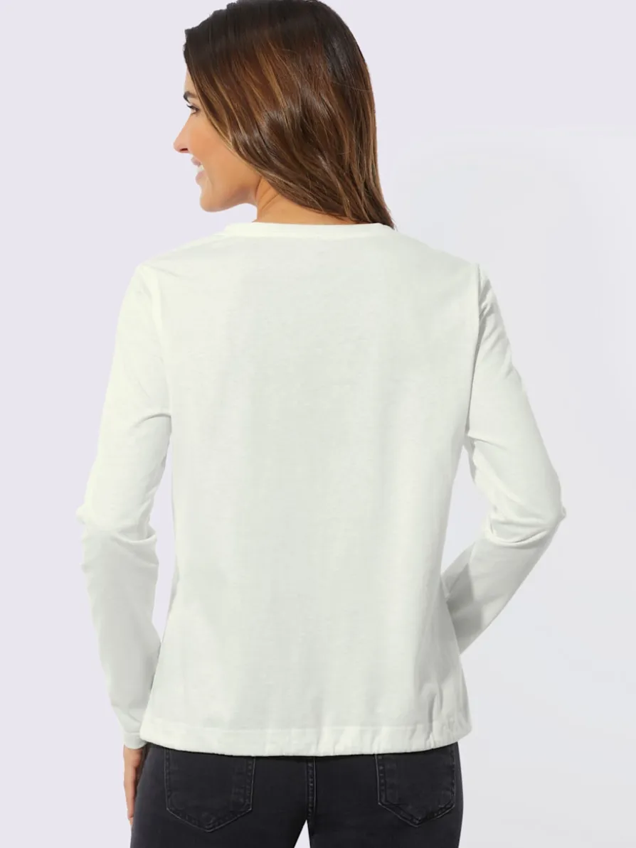 T-shirt à encolure ronde imprimé brillant