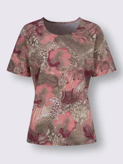 T-shirt à encolure ronde motifs divers