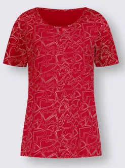 T-shirt encolure ronde passepoilée