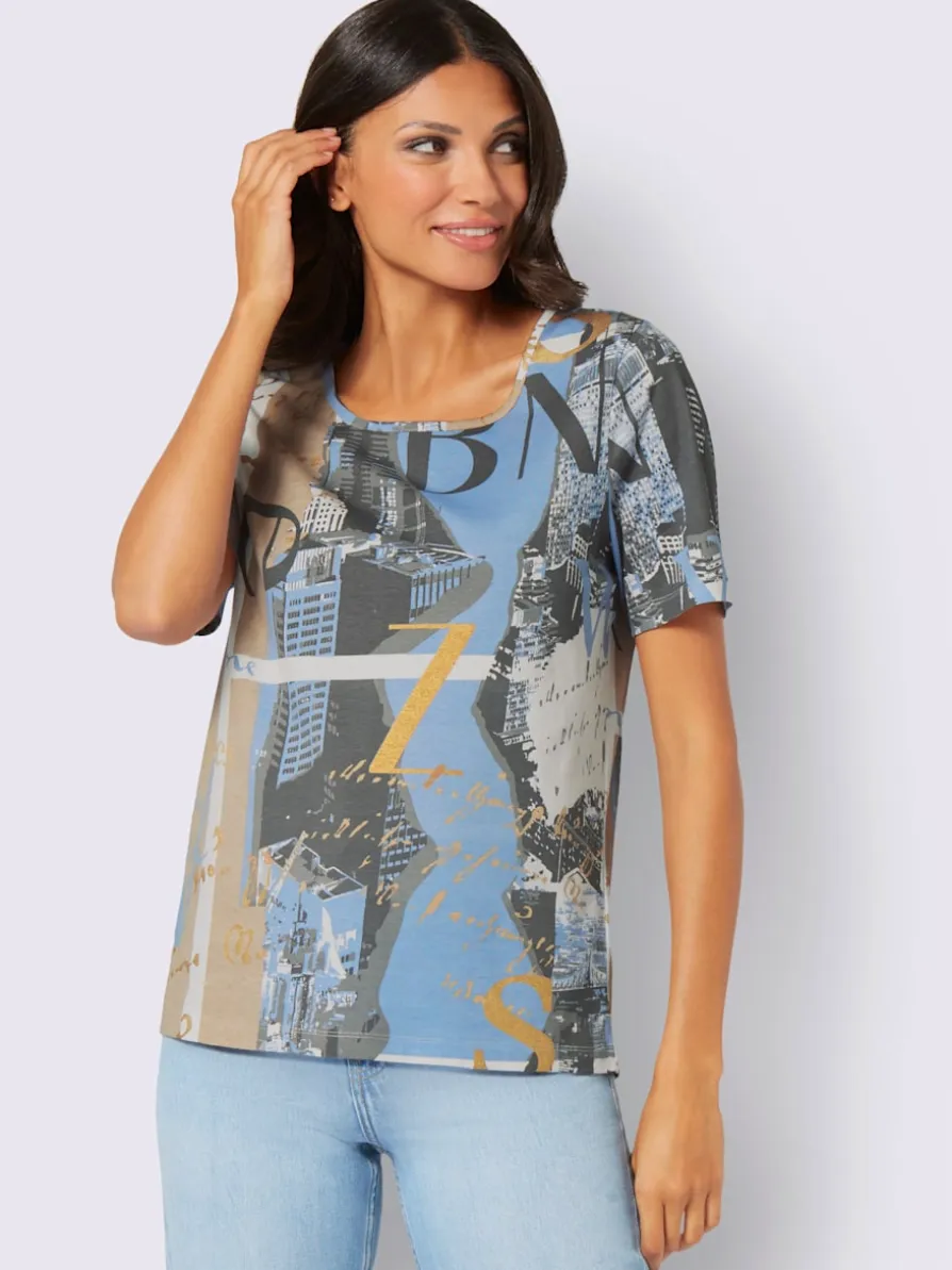 T-shirt à encolure ronde pur coton