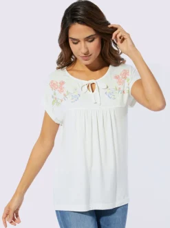 T-shirt à encolure ronde 95% viscose