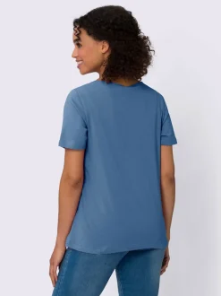 T-shirt en coton avec imprimé ancre