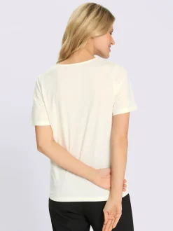 T-shirt en dentelle jolie dentelle sur l'encolure
