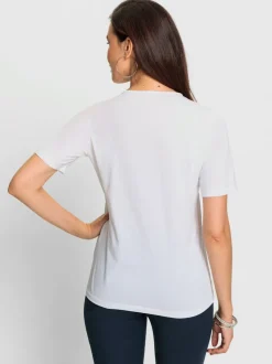 T-shirt en dentelle 50% modal