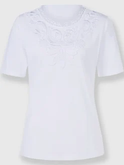 T-shirt en dentelle 50% modal