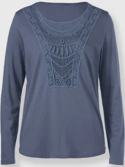 T-shirt en dentelle 50% modal