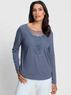 T-shirt en dentelle 50% modal