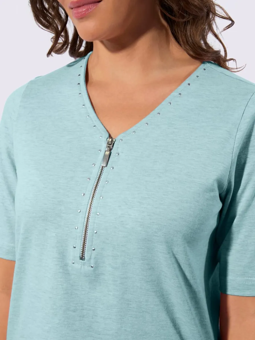 T-shirt en v fils chinés