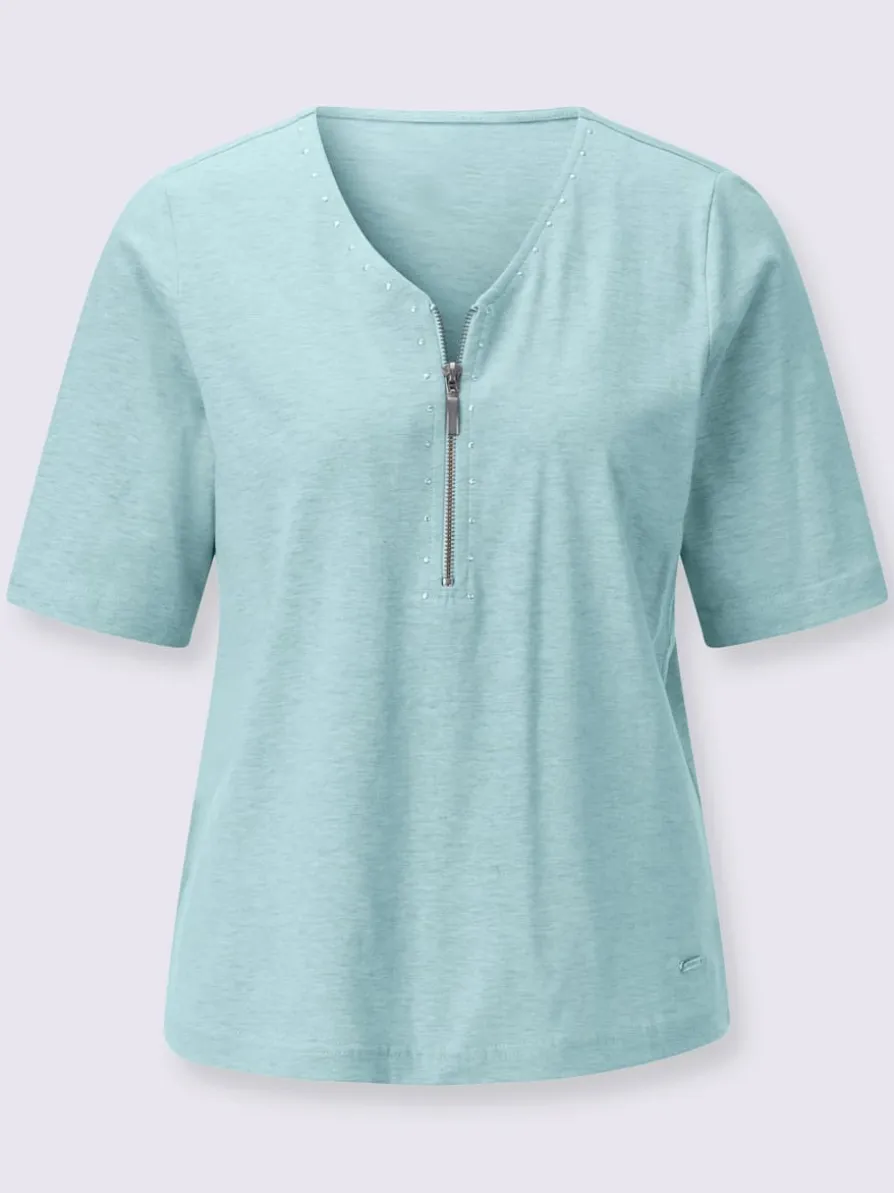 T-shirt en v fils chinés