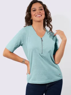 T-shirt en v fils chinés