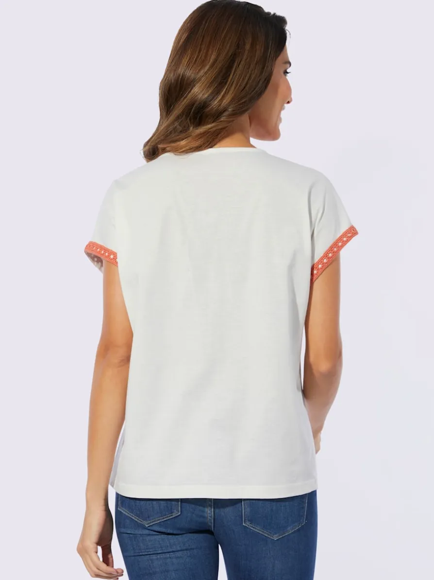 T-shirt en v motif ethnique tendance