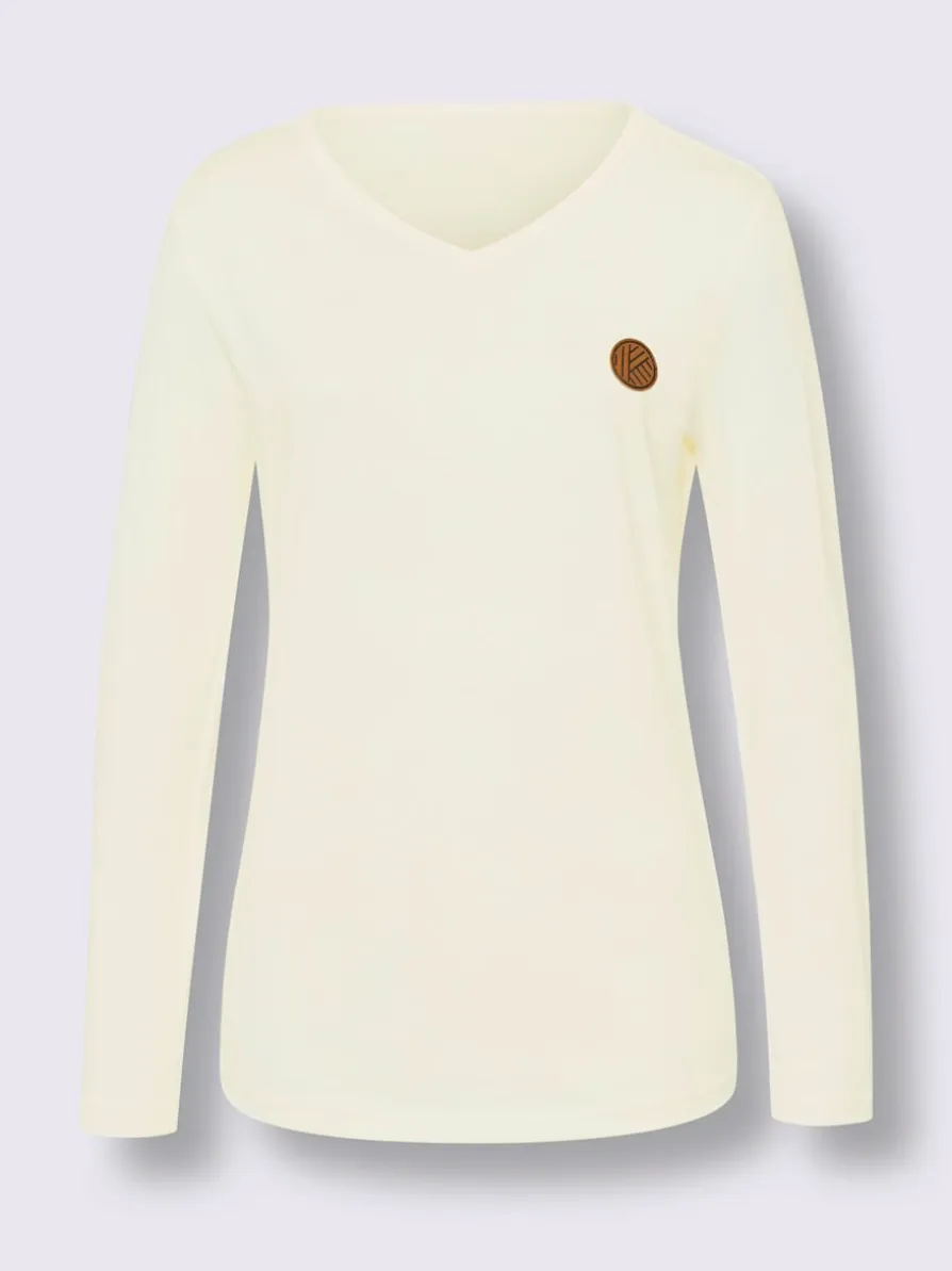 T-shirt en v pur coton