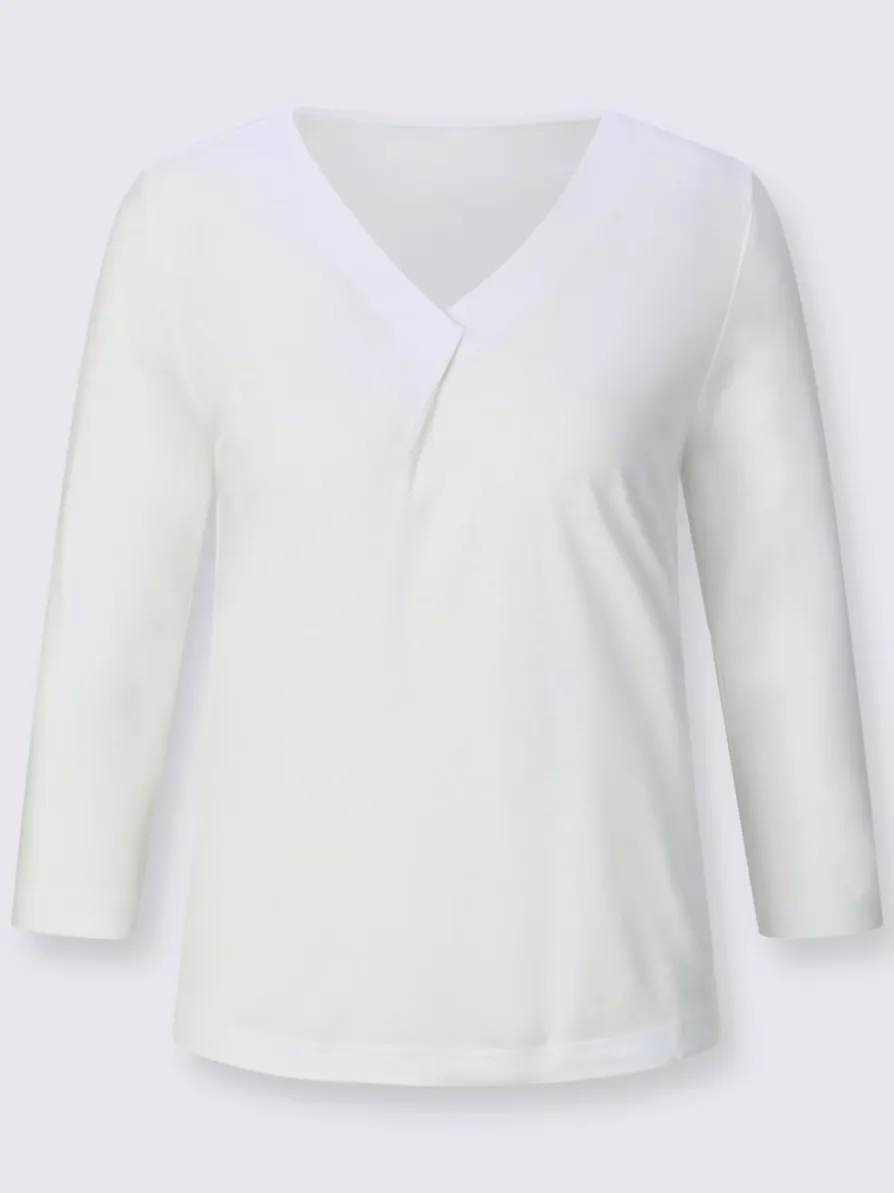 T-shirt en v pure viscose
