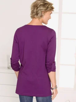 T-shirt femme coupe a manches 3/4 à brides