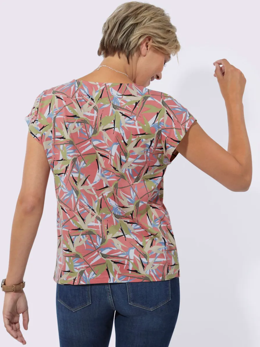 T-shirt imprimé 50% coton et 50% modal