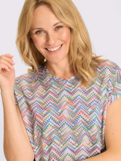 T-shirt imprimé mancherons tendance