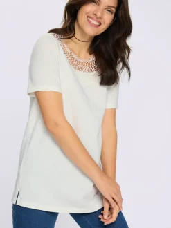 T-shirt long fentes sur les côtés