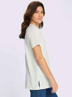 T-shirt long fentes sur les côtés