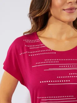 T-shirt long mélange de modal doux
