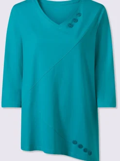 T-shirt long ourlet asymétrique