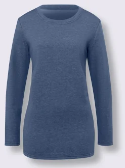 T-shirt long polaire moelleuse à l'intérieur