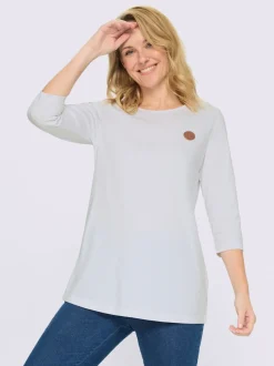 T-shirt long pur coton