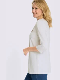 T-shirt long pur coton