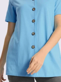 T-shirt long pur coton