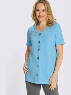 T-shirt long pur coton