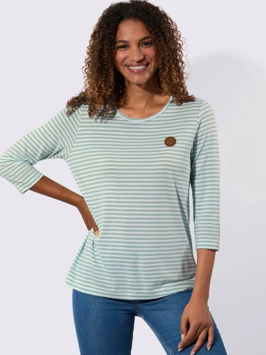 T-shirt à manches 3/4 50% coton et 50% modal