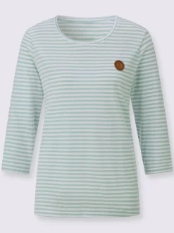 T-shirt à manches 3/4 50% coton et 50% modal