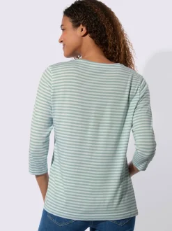 T-shirt à manches 3/4 50% coton et 50% modal