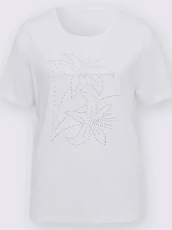 T-shirt à manches courtes applications florales