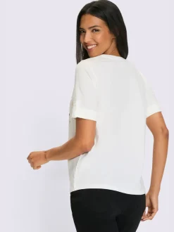 T-shirt à manches courtes avec revers fixé