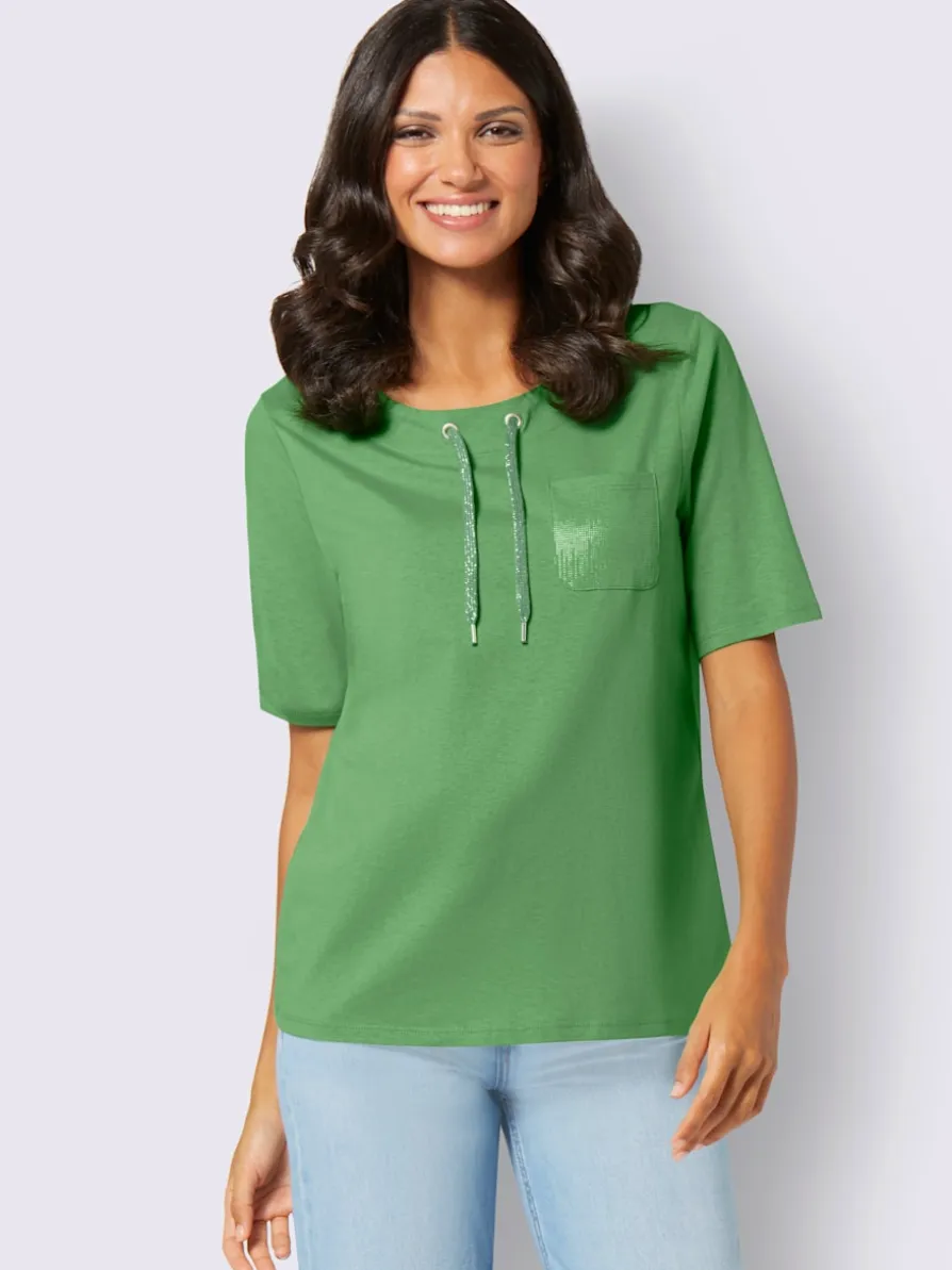 T-shirt à manches courtes coulisse et lien à nouer