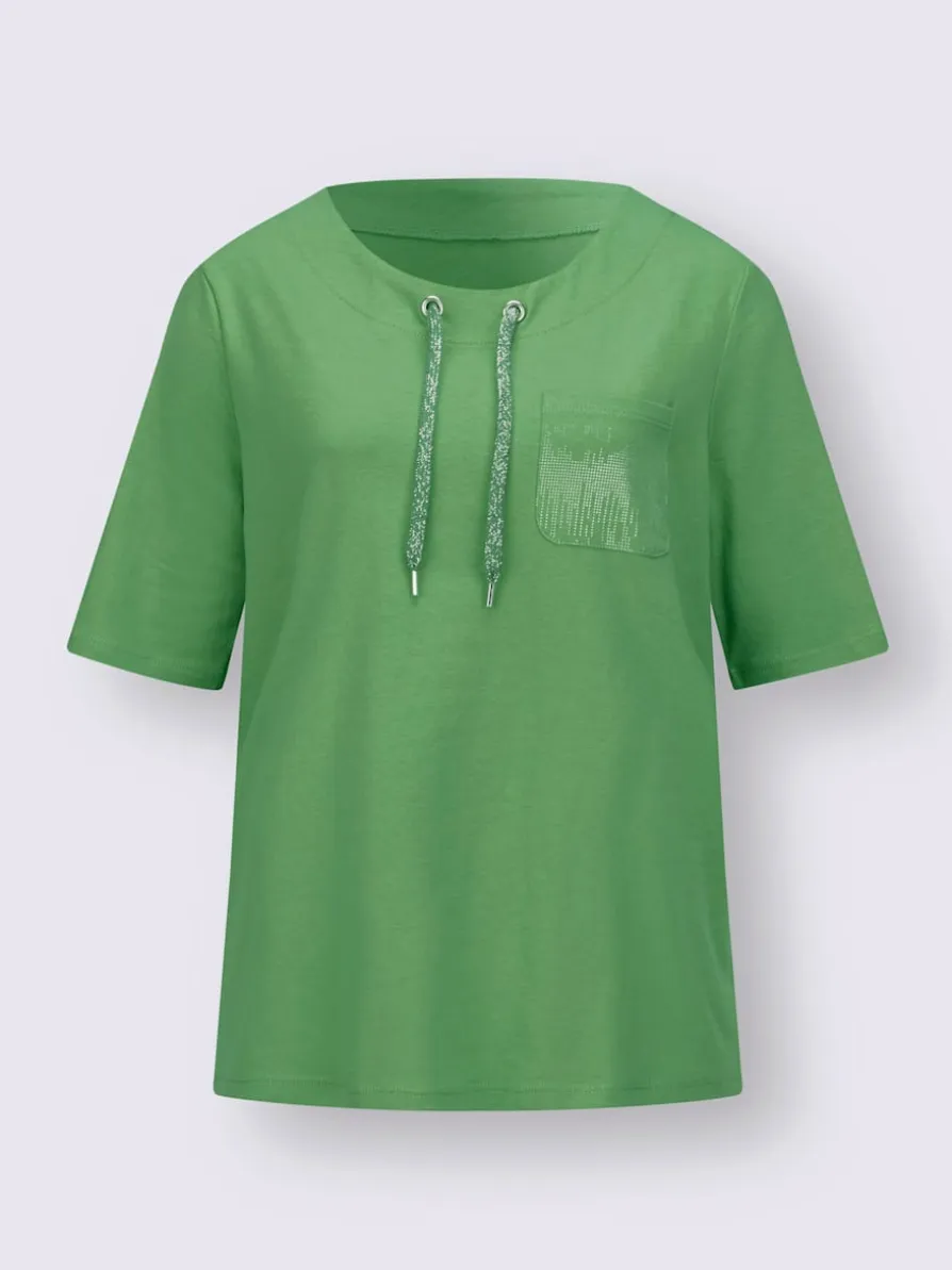 T-shirt à manches courtes coulisse et lien à nouer