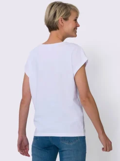 T-shirt à manches courtes coupe décontractée aux épaules
