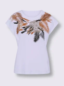 T-shirt à manches courtes coupe décontractée aux épaules