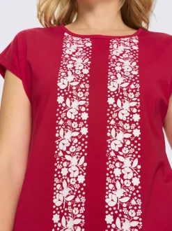 T-shirt à manches courtes coupe décontractée aux épaules