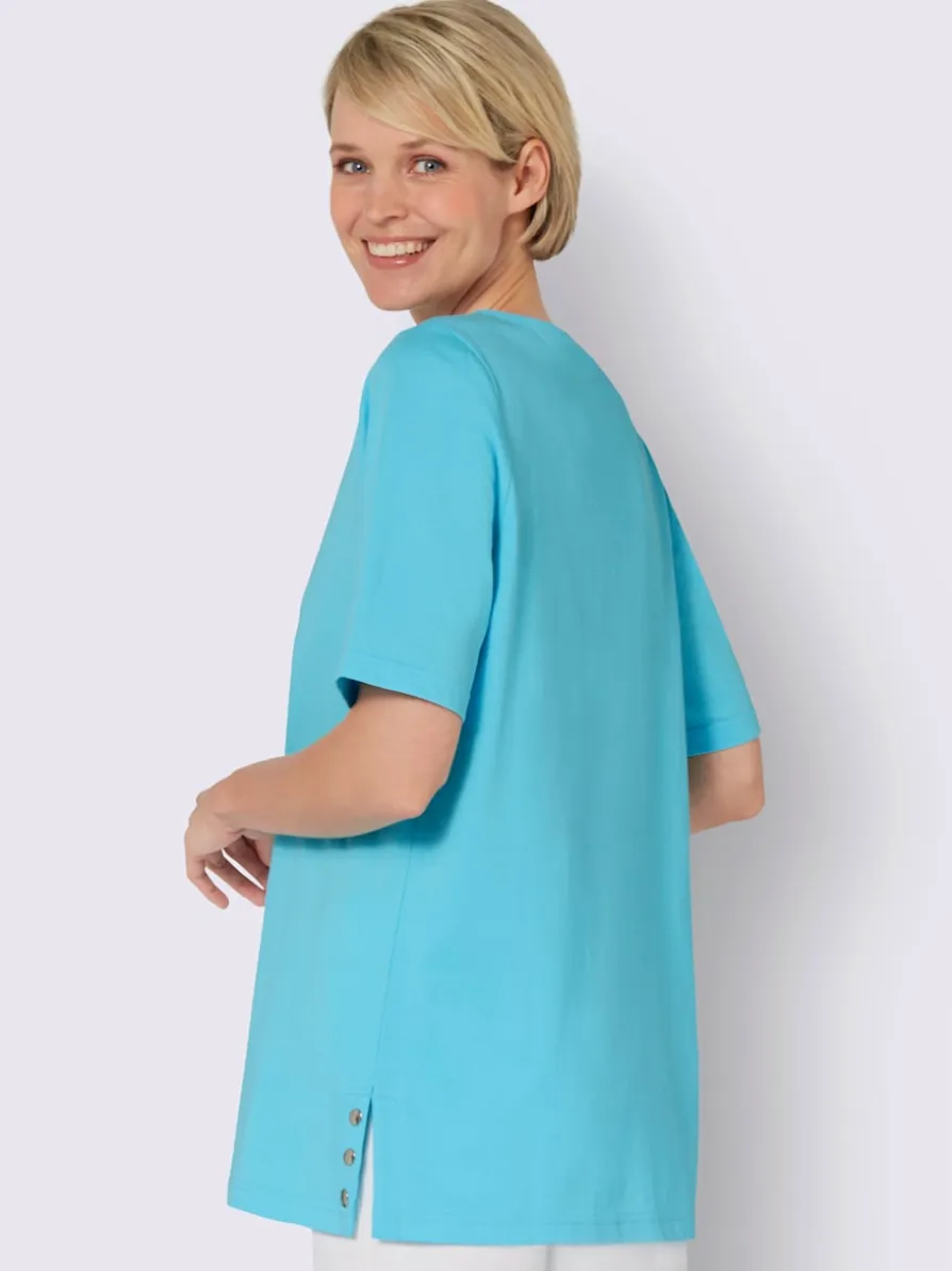T-shirt à manches courtes encolure en u