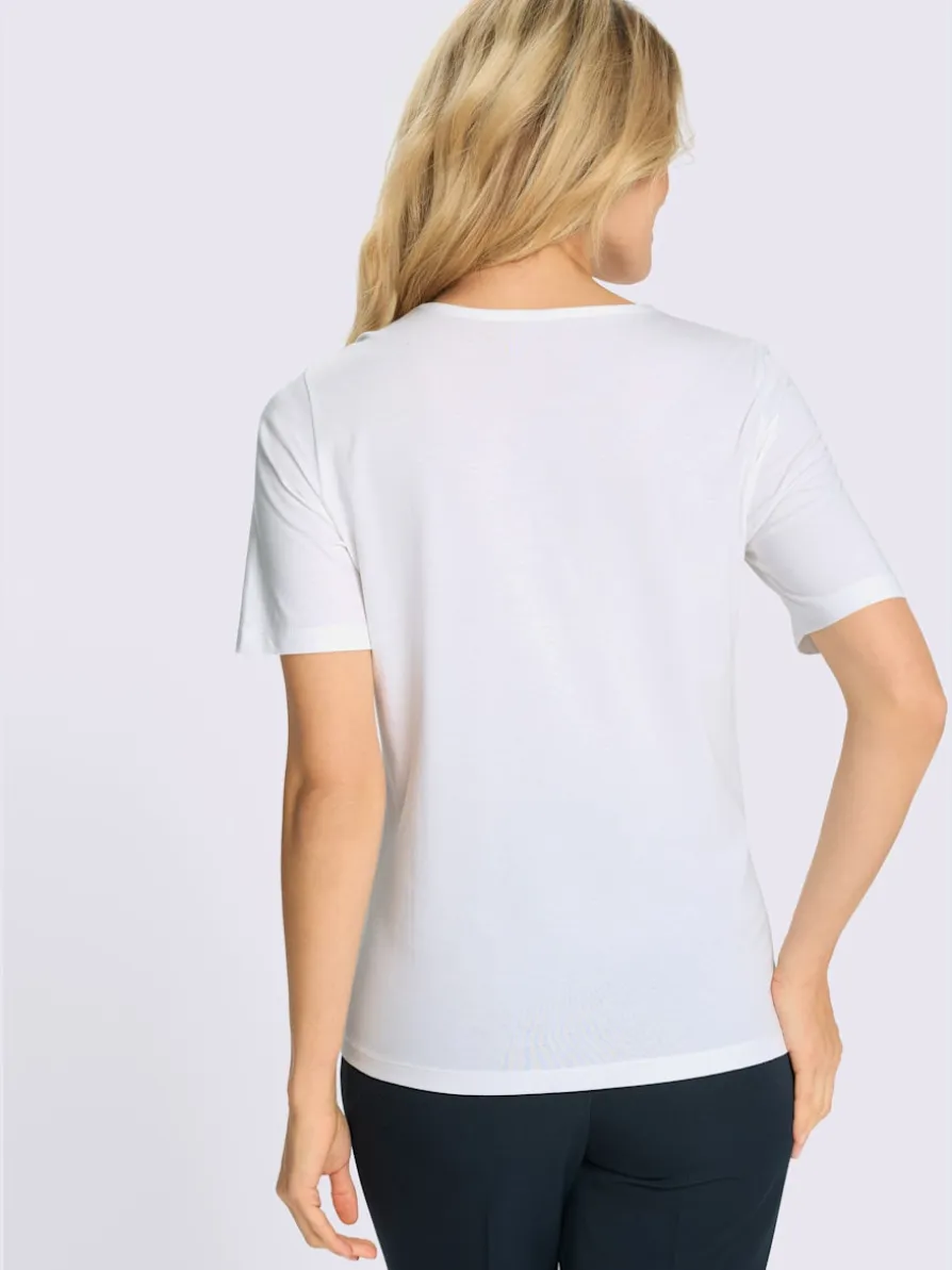 T-shirt à manches courtes fleurs en 3d