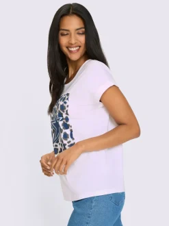 T-shirt à manches courtes imprimé brillant