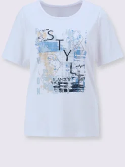 T-shirt à manches courtes imprimé brillant