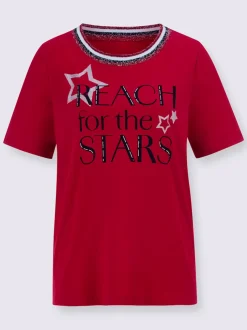 T-shirt à manches courtes imprimé brillant