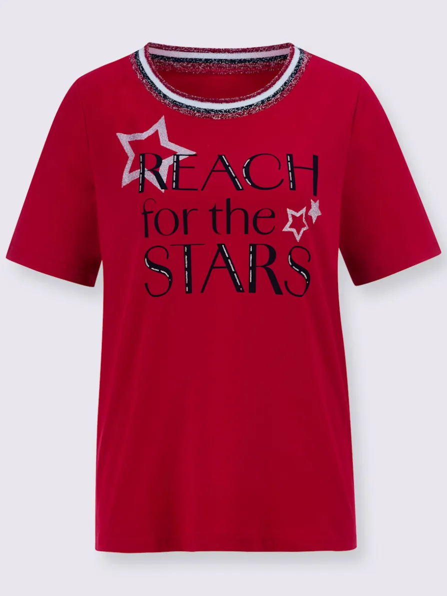 T-shirt à manches courtes imprimé brillant