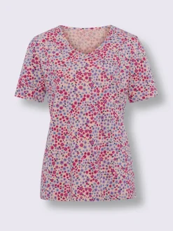 T-shirt à manches courtes imprimé mille-fleurs