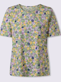 T-shirt à manches courtes imprimé mille-fleurs